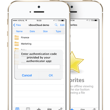 two-step authentication verification in vboxxcloud